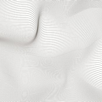 Wave Stripe Background. Grunge Line Textured Pattern.