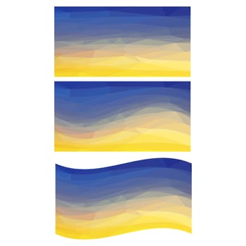 Ukraine Colored Flag Sign on White Background. Ukrainian Peace Symbol.