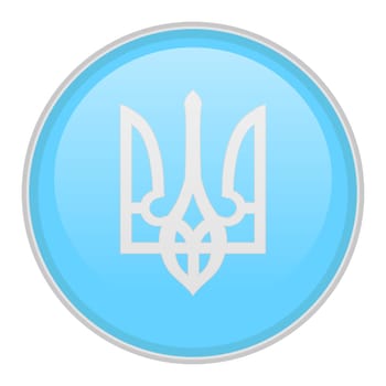 Coat of Arms of Ukraine on a White Background. Ukrainian Symbol.