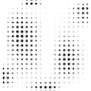 Halftone Pattern. Set of Dots. Dotted Texture on White Background. Overlay Grunge Template. Distress Linear Design. Fade Monochrome Points. Pop Art Backdrop.