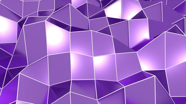Triangular polygon mesh. Computer generated 3d render