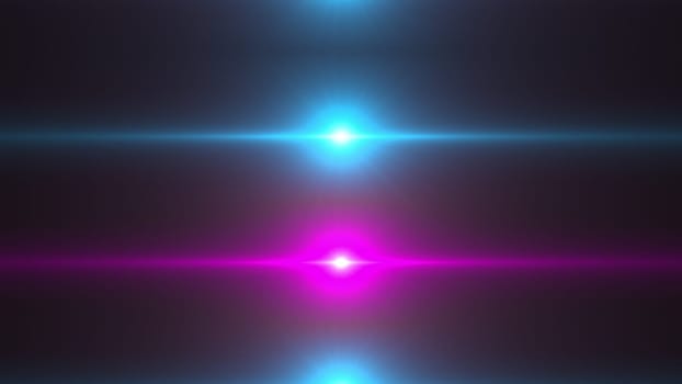 Fractal rays with glowing impulse lights. Computer generated 3d render