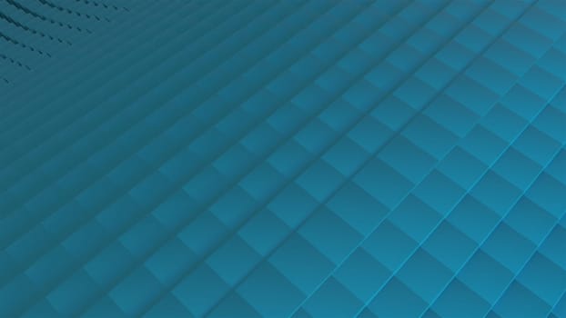 Waves of squares. Computer generated 3d render