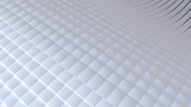 Waves of squares. Computer generated 3d render