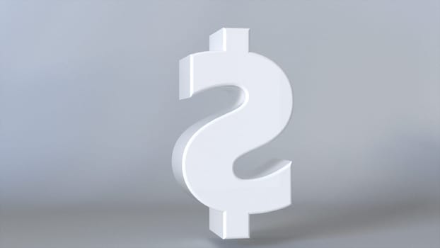 3D USD Dollar Sign. Computer generated 3d render