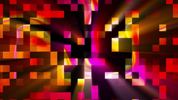 Blocks with shine. Computer generated 3d render