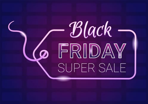 Black Friday Give Big Discount Sale For All Products with Gift Box or Marketing Price Tag in Template Hand Drawn Cartoon Flat Illustration