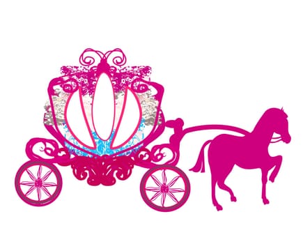 vintage carriage - doodle icon