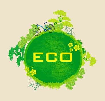 ecology card design. vector illustration
