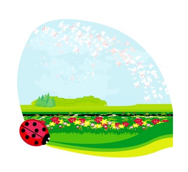 Nature spring/summer background - place for text