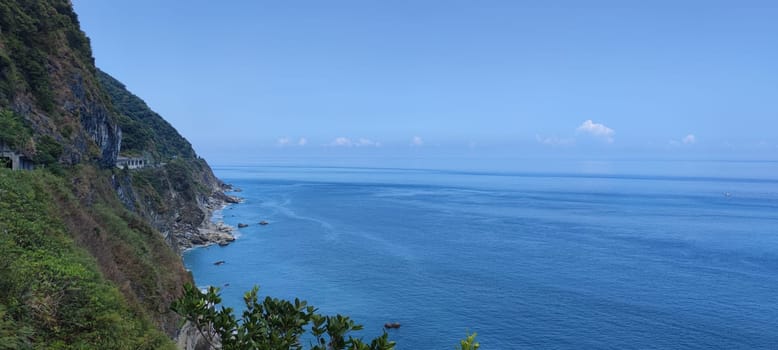 Suhua Highway, Yilan - Aug 29, 2022 : Chingshui Ocean cliffs are the highest coastal cliffs in Taiwan