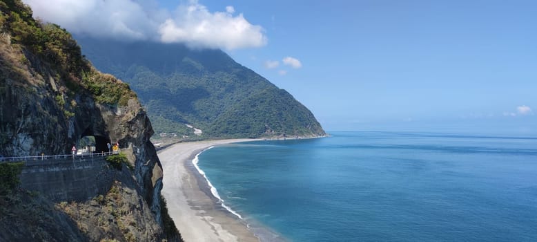 Suhua Highway, Yilan - Aug 29, 2022 : Chingshui Ocean cliffs are the highest coastal cliffs in Taiwan