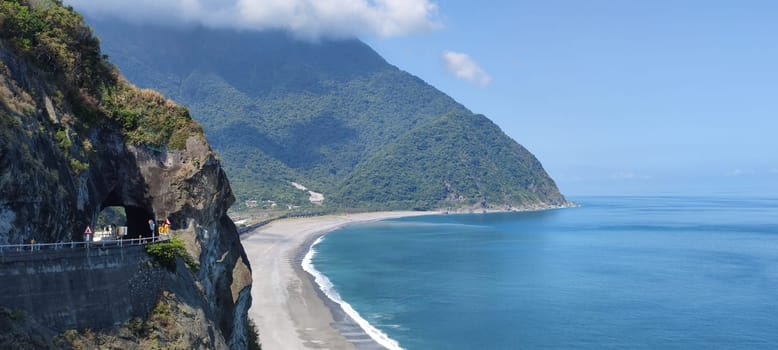Suhua Highway, Yilan - Aug 29, 2022 : Chingshui Ocean cliffs are the highest coastal cliffs in Taiwan