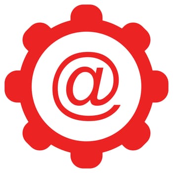 E-mail symbol and wheel