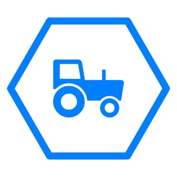 Tractor and hexagon