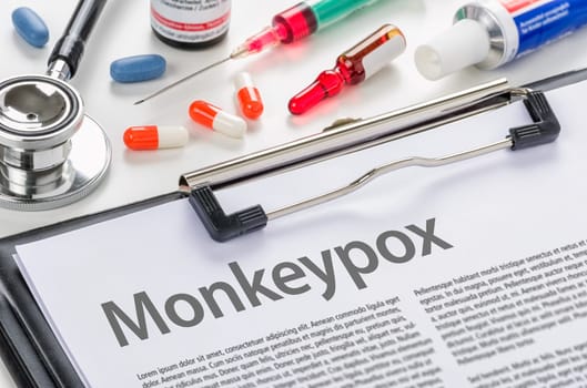 The diagnosis Monkeypox written on a clipboard