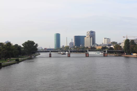 Frankfurt, Germany October 11, 2016: The skyscrapers of the financial district.Frankfurt, Deutschland 11. Oktober 2016: Die Hochhäuser des Bankenviertels