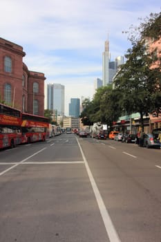 Frankfurt, Germany October 11, 2016: The skyscrapers of the financial district