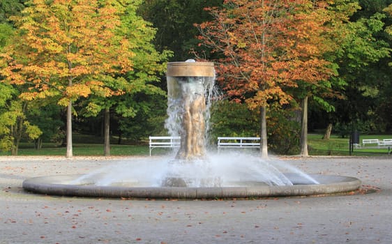 Bad Nauheim, Germany October 14, 2016: Bad Nauheim is a town in the Wetteraukreis district of Hesse state of Germany.Bad Nauheim, Deutschland 14. Oktober 2016: Bad Nauheim ist eine Kurstadt und nach Bad Vilbel die zweitgrößte Stadt im Wetteraukreis in Hessen (Deutschland)