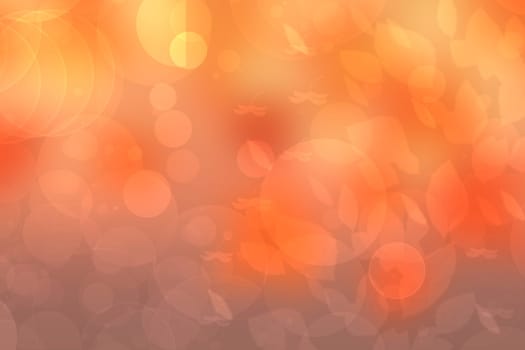 Hello autumn background. Abstract autumn gradient gold yellow orange various leaves texture. Indian summer. Card design with space for text. Beautiful backdrop.