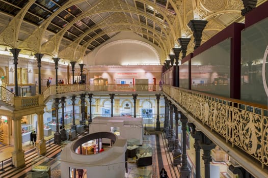 Dublin, Ireland - Feb 20th, 2020: National Museum of Archeology and History building indoors. Dublin, Republic of Ireland
