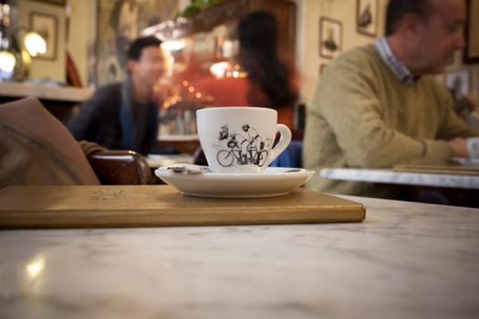 Barcelona, Spain - Dec 29th, 2019: Els Quatre Gats cafe, popular meeting place for famous artists. Atmosphere