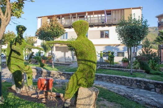Town Hall gardens at Losar de la Vera, Caceres, Extremadura, Spain