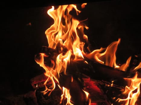 bonfire fire heat hot flame burn incandescent wood fireplace ash