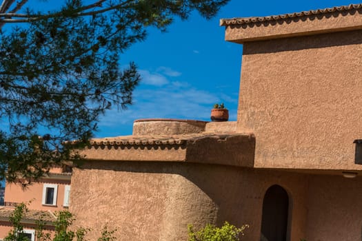Mediterranean motif, Architectural detail at a house on Mediterranean sea in Spain.