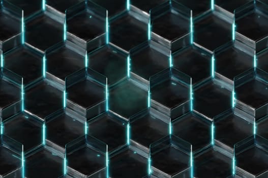 3D Illustration. 3D Rendering , Abstract glass background . Concept space design modern luxury futuristic background