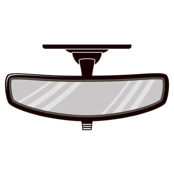 Modern mirror car icon view from inside illustration isolated on white background.