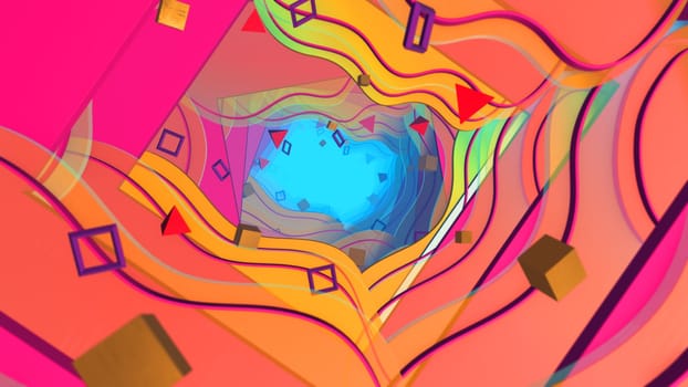 3D illustration Background for advertising and wallpaper in flat art style and abstract scene. 3D rendering in decorative concept.