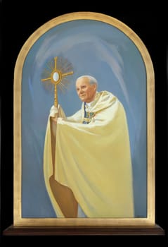Pope John Paul II, altarpiece in the Basilica of Assumption of the Virgin Mary in Marija Bistrica, Croatia