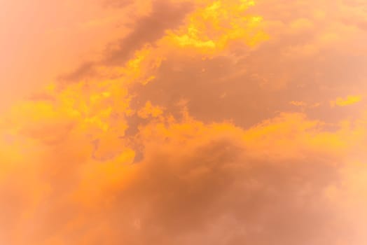 Abstract and pattern of cloud sky Calming coral, Orange, Trend color background, Pattern of colorful cloud and sky sunset or sunrise: Dramatic sunset in twilight, Beautyful of sky