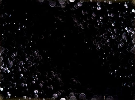 Light abstract dark bokeh christmas circle color glitter blurred black background