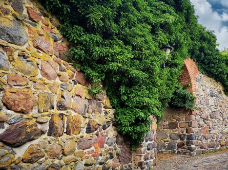 historic city wall in Templin, Brandenburg, Germany