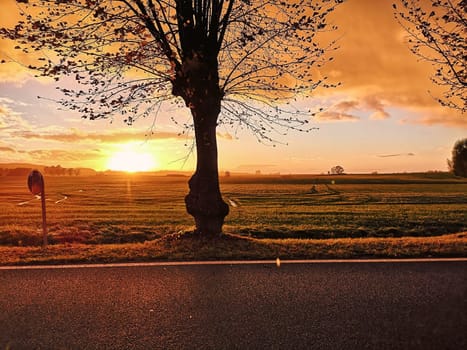 Sunset near Kuehlungsborn, Mecklenburg-West Pomerania, Germany