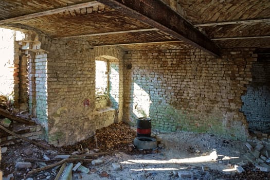 old dilapidated ruin of a villa