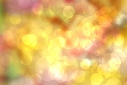 Colorful party invitation background. Abstract pastel yellow pink texture with blurred bokeh lights and soft color circles. Beautiful backdrop for design of invitation for various holidays. Card concept.