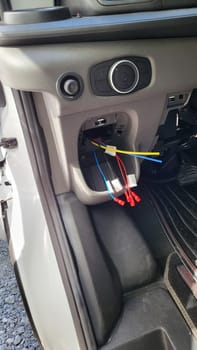 VELBERT, NRW, GERMANY - June 16, 2022:..Installation of an additional air suspension in a mobile home to increase the load capacity