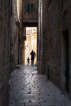 Dark old streets of sibenik