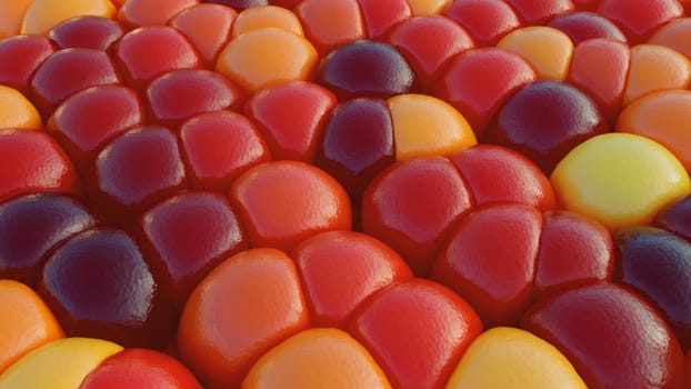 Colorfull abstract Cells of the body under a microscope..3D Rendering