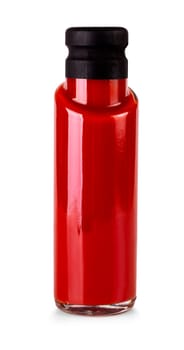 The Bottle of tomato juice isolated on white background