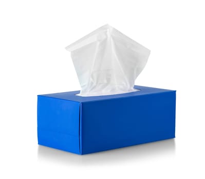 The Blue Cleaning wipes isolated on white background