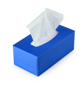 The Blue Cleaning wipes isolated on white background