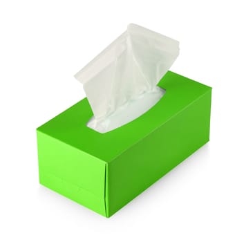 The Green Cleaning wipes isolated on white background