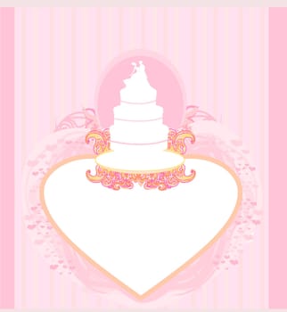 wedding cake card design