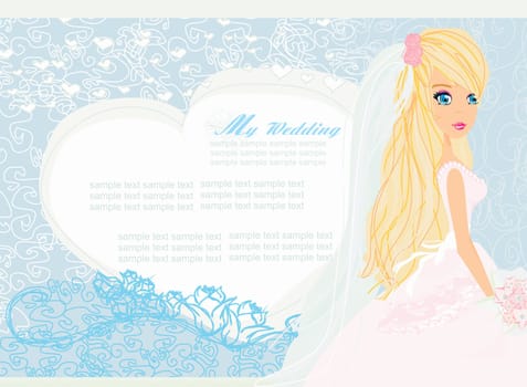 Beautiful bride card