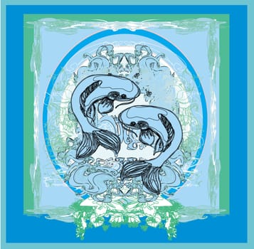 japanese koi vector background