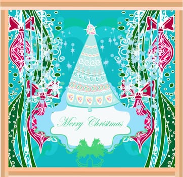 Abstract christmas tree card